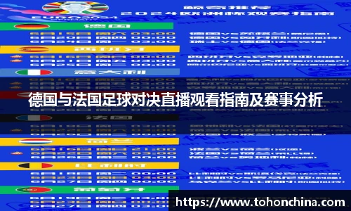 德国与法国足球对决直播观看指南及赛事分析